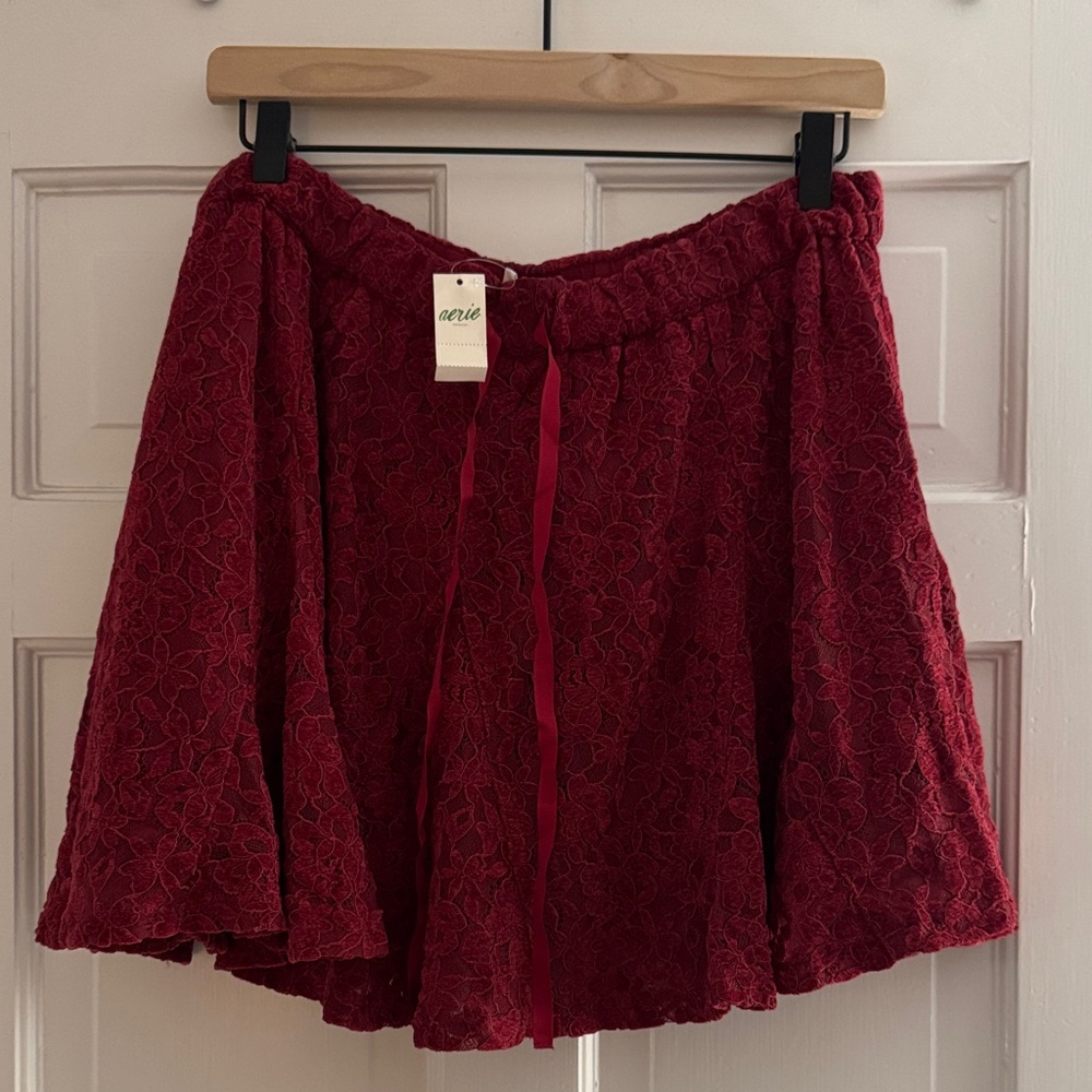 Aerie Cherry Lace Skirt